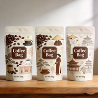 Nouvel Arrivage – Sachet Doypack Personnalisé Réutilisable avec Fermeture Zip pour Emballage de Café, Conception sur Mesure, Sac en Mylar