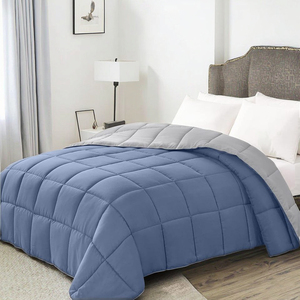 Hot-bán mềm polyester Vua Kích thước <span class=keywords><strong>Comforter</strong></span> xuống thay thế chần nhẹ bộ đồ giường màu xanh/<span class=keywords><strong>grey</strong></span> tất cả các mùa cho khách sạn nhà - Product Image 1