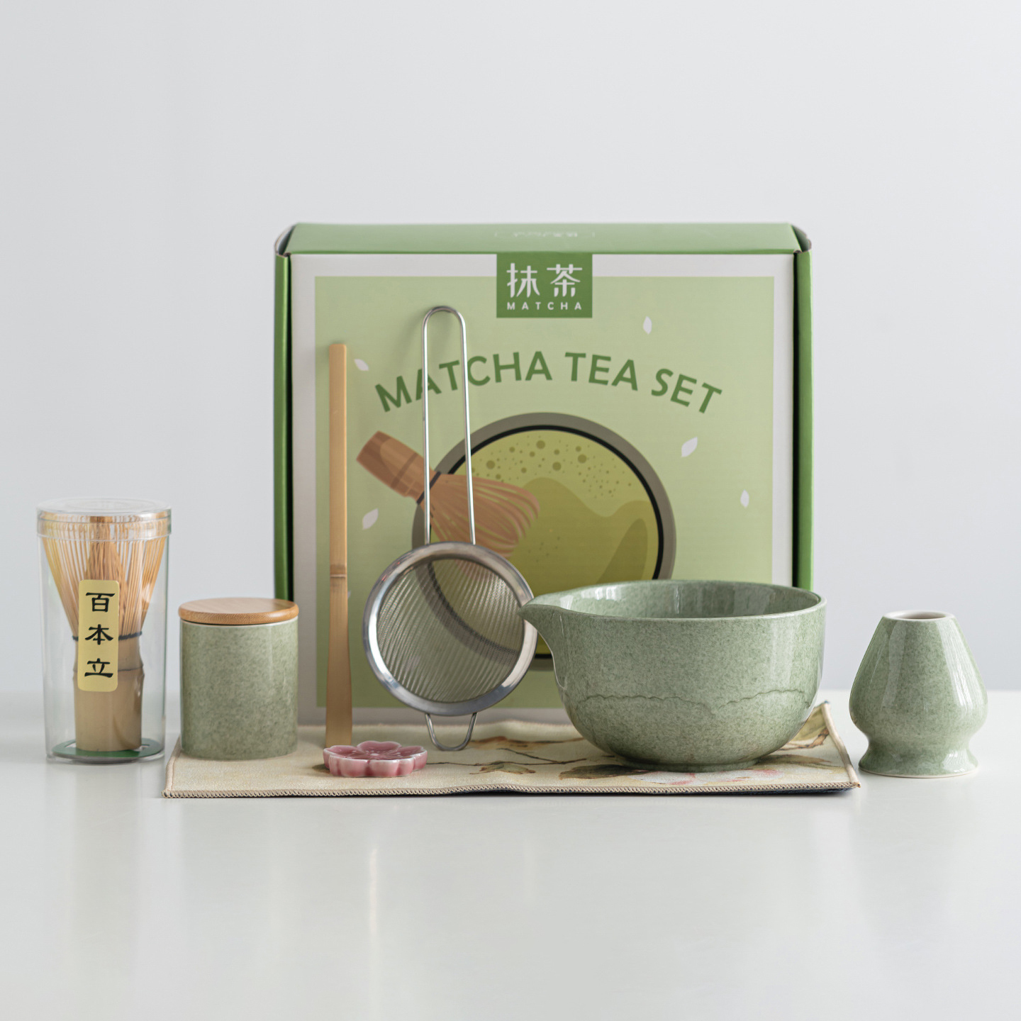 Juego de 8 piezas: verde matcha.