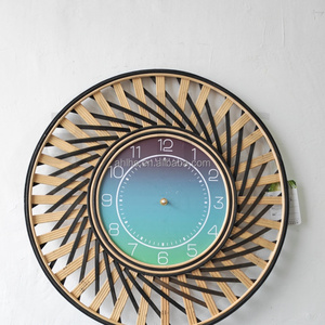 Handmade Vintage Bambu Madeira Relógio De Parede Custom Deco Estilo Digital Pendurado para Home Office Sala de Estar Agulha Arte Decorativa - Product Image 2