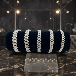 Bracelets chaîne en moissanite de luxe KIVORA, argent 925 plaqué rhodium, taille brillant ronde, unisexe, pour tous les jours - Product Image 3