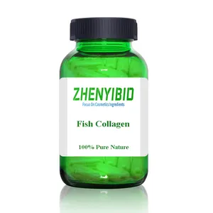 Bubuk peptida kolagen ikan hidrolisasi, bubuk murni untuk minum suplemen kolagen perawatan kulit