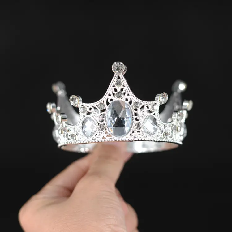 Mahkota Mini Kristal Ulang Tahun Anak, Bunga Kue Ulang Tahun, Mahkota King Crown Mini