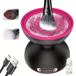 Electric Makeup Brush Cleaner Machine Portable Automatic USB Cosmetic Brushes Cleanser Tool For All Size Beauty Makeup Brush Set