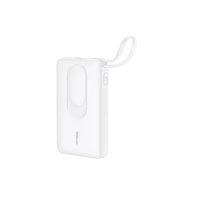 Banco de Energía con Cables Integrados para Teléfono Móvil, Alta Capacidad, Indicador Luminoso, Carga Rápida, Portátil