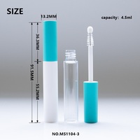 Flacon de mascara turquoise certifié ISO HALAL pour achat en gros, emballage vide pour maquillage des yeux avec applicateur brosse blanche, prix usine