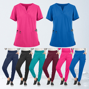 Scrubs Set Royal Blue Unisex Moisture Wicking Hospital Uniforms For Doctors Nurses Operating Room Staff Spa Beauty Salon Workers - Product Image 4