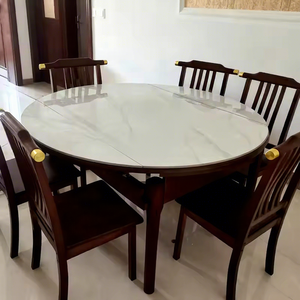<span class=keywords><strong>Tavolo</strong></span> da Pranzo di Lusso in Legno Massello Moderno Confortevole Estensibile Convertibile <span class=keywords><strong>Salvaspazio</strong></span> per Hotel e Villa - Product Image 3
