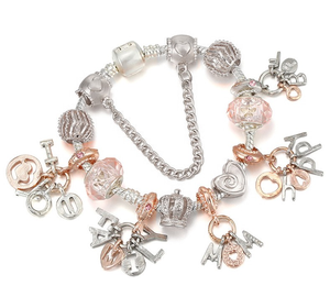 <span class=keywords><strong>Bracelet</strong></span> à breloque fait à la main, en or rose, pour femmes, bijou personnalisé, meilleure vente - Product Image 2