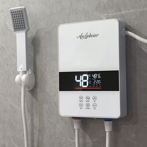 Calentador de agua sin tanque de 6000W y 220V, ducha eléctrica multipunto, fácil de instalar, ducha para el hogar, mando a distancia, certificado CB, plástico OEM ODM - Product Image 3
