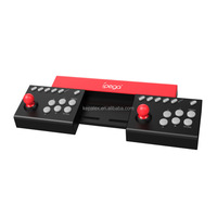 PG-9189 Manette de jeu rétro 6-en-1 pour deux joueurs, compatible PS5, PS4, Switch, PC, PS3 – Joystick d'arcade double pour jeux de combat