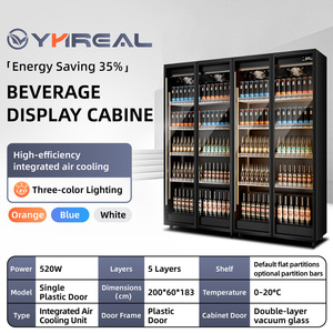Réfrigérateur commercial à <span class=keywords><strong>3</strong></span> <span class=keywords><strong>portes</strong></span> vitrées, dégivrage automatique, écoénergétique, pour magasin de proximité, refroidisseur de bières et de boissons - Product Image 4
