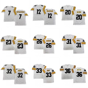 Maglia da Rugby Vintage da Uomo con Cuciture Stile Retrò, Donnie Shell, Franco Harris, Merril Hoge, Jerome Bettis, Troy Polamalu, Mel Blount, Taglie S - 3XL - Product Image 1