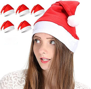 Factory Directly Sells Custom Holiday Party Decorated <b>Red</b> Non-Woven Soft Santa Hat for Children Adults - Product Image 5