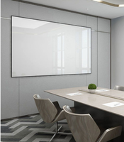 Tableau blanc standard tableau blanc verre trempé magnétique en gros taille personnalisée 4mm panneau de verre enduit + plaque de zinc acceptable