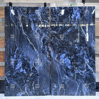 Losetas de Porcelana Esmaltada Azul de 60x120 cm, Estilo Mármol, para Pisos de Lujo en Salas de Estar, Gran Venta