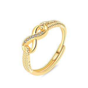 Anillo Infinito Minimalista y Moderno para Mujer, Joyería con Circonitas Microincrustadas, Anillo en Forma de 8 para el Dedo Índice - Product Image 5