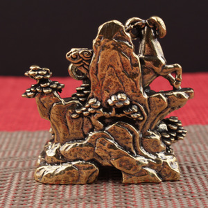 Brass Three Sheep <b>Ornament</b> Home Office Desk Decoration Chinese New Year Gift <b>Small</b> Craft Tea Pet Scenic Pattern - Product Image 3