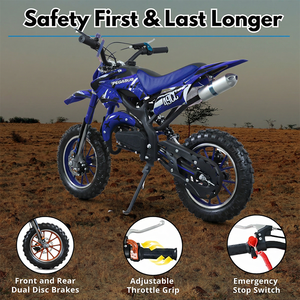 Mini moto à essence automatique 2 temps de haute qualité, certifiée CE, pour enfants, conduite tout-terrain, transmission par chaîne, frein à disque, 35 km/h - Product Image 3