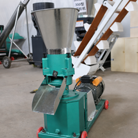 Machine à granulés d'aliments pour volailles, type D, à matrice plate, avec moteur électrique et trémie d'alimentation large, pour maïs, soja et son, conviviale et peu encombrante