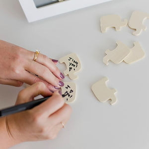 กรอบโทเค็นปาฟูช้างของที่ระลึกการตั้งครรภ์สำหรับเร็วๆนี้จะเป็นคุณแม่คนเล็กๆน้อยๆหนังสือลงชื่อทารกที่อาบน้ำ - Product Image 5