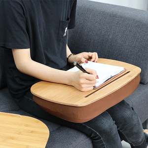 Best Portable Natural Bamboo <strong>Lap</strong> Desk with Soft Pillow Cushion and Phone/<strong>Tablet</strong> Slot for Office or Home Use - Product Image 5