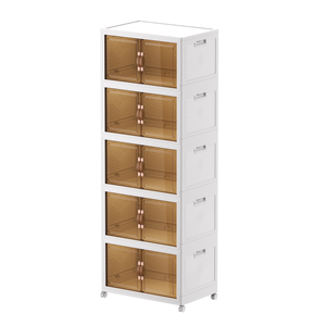 Closet Organizers Cabinet Collapsible Storage Bins Large Plastic Clear Stackable for Toys Clothes Bins