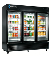 Réfrigérateur commercial à 3 portes avec ventilateur de refroidissement à air, compresseur, refroidisseur de boissons écoénergétique pour supermarchés