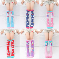 Mode créatif nouveauté fou dessin animé drôle mignon Animal genou haute licorne enfants filles chaussettes