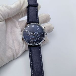 El popular reloj de cuarzo para hombre de la serie Zipper con fase lunar multifuncional presenta una correa de cuero de lujo para negocios. - Product Image 6