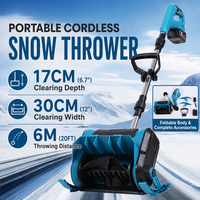 Pelle à neige électrique sans fil professionnelle 48V, moteur sans balais 500W avec spirale de 28 cm pour allées et chemins piétonniers