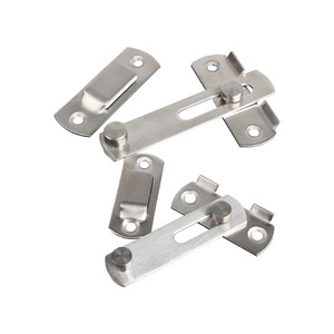 Loquet de porte en acier inoxydable 70 mm x 50 mm, petite taille, avec vis, montage en surface, serrure antivol - Product Image 3