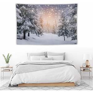 Invierno copo de nieve Mandala tapiz Navidad paisaje pared arte para dormitorio sala de estar vacaciones decoración del hogar en Stock - Product Image 5