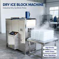 Machine à blocs de glace sèche en acier inoxydable, machine de formage de briques de glace sèche à haute densité CO2, machine à glace sèche pour les entreprises