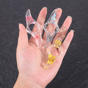 Penanda Halaman Bentuk Jari Promosi, Penanda Halaman Buku Resin Bunga Kering, Penanda Halaman Bentuk Cincin Jari Bunga - Product Image 5