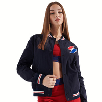 Veste universitaire tricotée respirante pour femme, imprimée color block, avec ourlet patchwork et lettres, style streetwear, manteau d'hiver