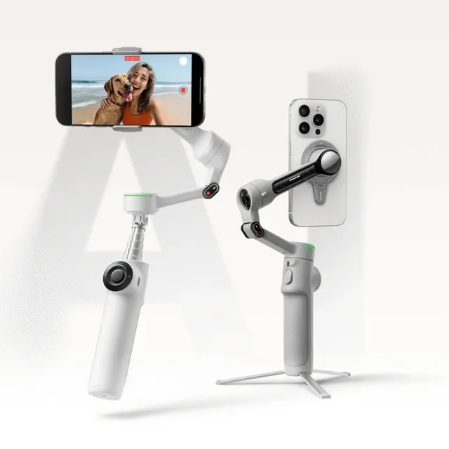 Insta360 Flow 2 Pro AI-Powered Smartphone Auto Tracking Phone Gimbal, 3-Axis Stabilization for Android Iphone