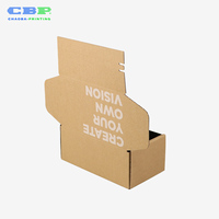 Boîte en papier kraft avec bande adhésive personnalisée CBP, boîte à fermeture autocollante, boîte d'expédition pour e-commerce, emballage cadeau