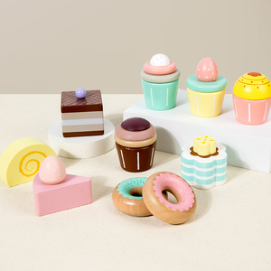 Support à dessert en bois multifonctionnel pour enfants Jeu <span class=keywords><strong>de</strong></span> simulation pour la scène du thé <span class=keywords><strong>de</strong></span> l'après-midi <span class=keywords><strong>Cuisine</strong></span> <span class=keywords><strong>Cuisine</strong></span> Set d'aliments et <span class=keywords><strong>de</strong></span> jouets Excellente idée cadeau - Product Image 4