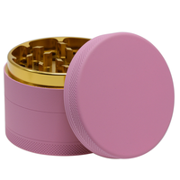 Nouvel arrivage en gros : Broyeur à herbes classique manuel 4 couches, 40mm, 50mm, 55mm, 63mm, en aluminium mat souple, multicolore, avec logo personnalisé, facile à utiliser