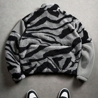 Veste Homme Designer à Col Montant en Polaire d'Agneau Douce et Chaudes pour l'Hiver, Coupe Oversize, Fermeture Éclair, Vente en Gros à Prix Abordable