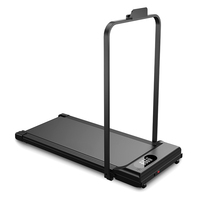 Tapis de marche électrique compact avec barre de sécurité, pliable, léger, écran LED, pour la maison et le bureau, fitness et brûle-graisses