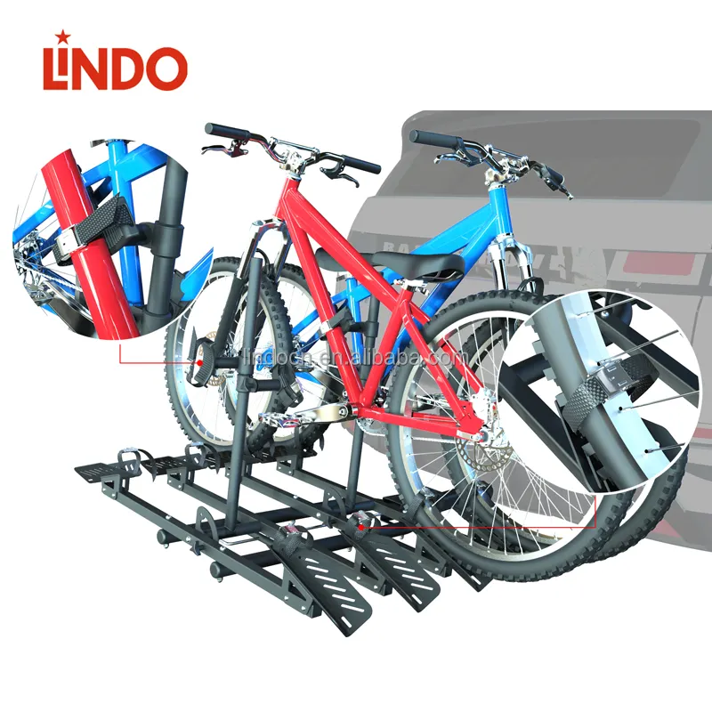 LINDO 2 pollici di traino in acciaio bike carrier grasso bike rack ebike carrier per 4 moto cremagliera