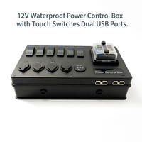 Système de distribution d'alimentation 12V à double batterie 4x4 avec interrupteur à bascule CC, boîtier de commande de capot et panneau avec prise pour UTE, camion, camping-car