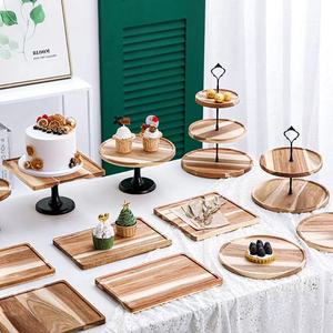 Cake Stand 2 Tiers Wooden <strong>Trays</strong> 3 Tiers Acacia Wood Wedding Birthday <strong>Dessert</strong> Table Decoration Wooden Cake <strong>Tray</strong> <strong>Dessert</strong> <strong>Tray</strong> - Product Image 6
