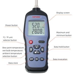 HG970 kalibrator kelembaban suhu Genggam kualitas tinggi pengukur suhu presisi tinggi dan kelembaban relatif - Product Image 2