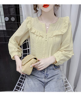 <span class=keywords><strong>เสื้อ</strong></span>ชีฟองแขนสั้นผู้หญิงสไตล์<span class=keywords><strong>เกาหลี</strong></span> ดีไซน์ทันสมัย รุ่นใหม่ ใส่แล้วดูผอมเพรียว - Product Image 2