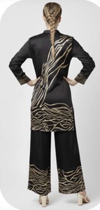 Ensemble coordonné deux pièces pour femmes, élégant, confortable, écologique, ensemble Kurti et pantalon assorti, tenue décontractée respirante pour toutes les saisons - Product Image 3