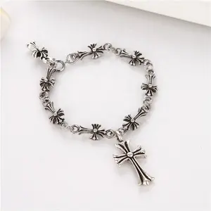 Crostar Cross bracelet men and women punk retro bangles Valentine's Day couple jewelry accessories