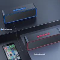 Haut-parleur portable Mgitec d'extérieur à haut volume, sans fil BT 5.0, en plastique, son surround, audio domestique, pour ordinateur et voiture, avec subwoofer et batterie 10W